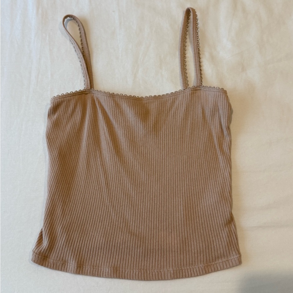 H&M Tan Ribbed Camisole